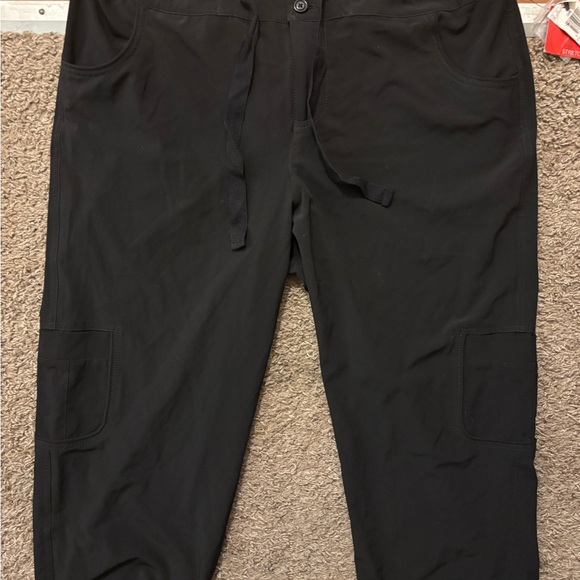 Style & Co NWT Woman L Black Cropped Pants with Drawstring Lightweight Brand New - Picture 6 of 10